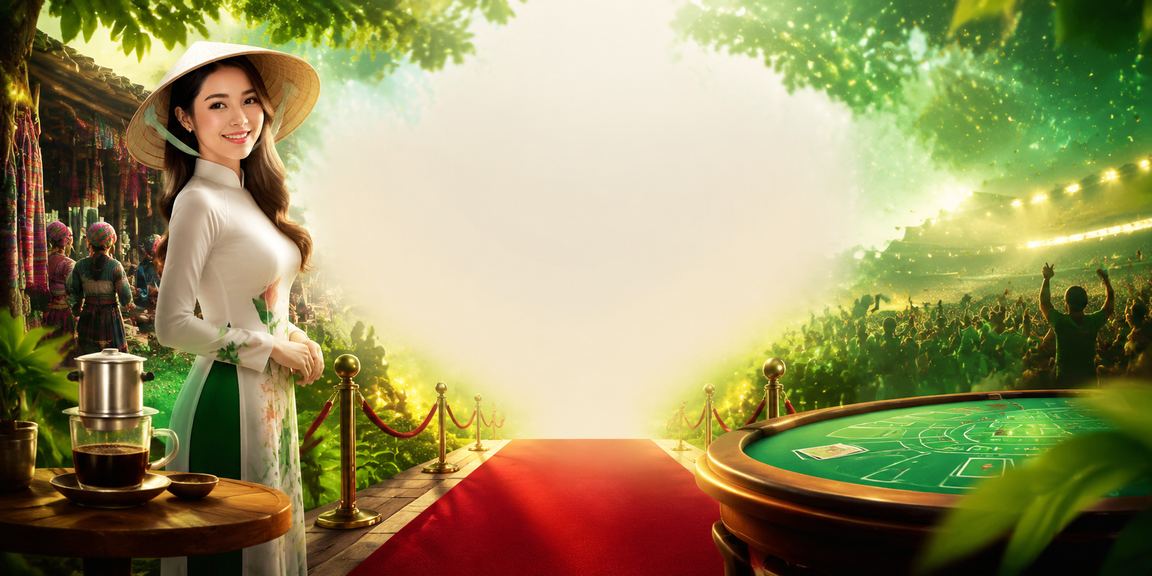 Người phụ nữ Việt Nam mặc áo dài thưởng thức trò Baccarat trực tuyến trong không gian Sapa